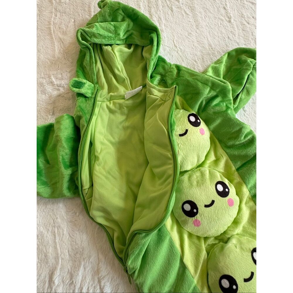 Spirit Green Pea Pod Kids Costume - Picture 3 of 8